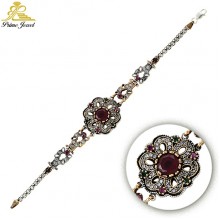 Gümüş Otantik Taşlı Biezik /Bileklik